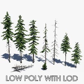 3D Pine Tree Pack 01